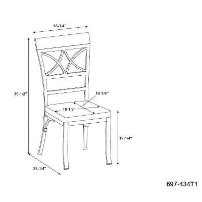 Set Of 2 Carter Dining Chair Metal/Tan/Cherry - Powell Company 10 Set Of 2 Carter Dining Chair Metal/Tan/Cherry - Powell Company - Image 8