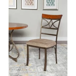 Set Of 2 Carter Dining Chair Metal/Tan/Cherry - Powell Company 16 Set Of 2 Carter Dining Chair Metal/Tan/Cherry - Powell Company -Furniture Sales Store GUEST 8719e574 96d1 4579 98cf ba3bf22d3157