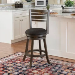 24" Buxton Swivel Counter Height Barstool Gray - Powell Company