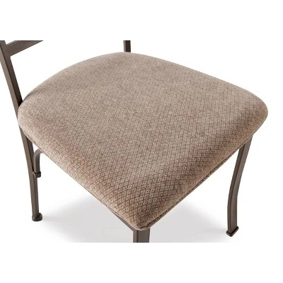 Set Of 2 Carter Dining Chair Metal/Tan/Cherry - Powell Company 8 Set Of 2 Carter Dining Chair Metal/Tan/Cherry - Powell Company - Image 6